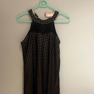 Candies Chic Black and Tan Sleeveless Dress